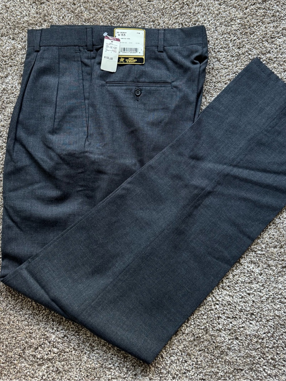 Hart Schaffner Marx Dark Charcoal Dress Pants